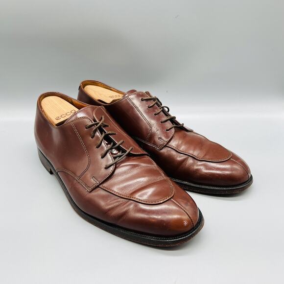 Cole Haan Shoes Mens 11 Brown Leather City Derby Oxford Dress Almond Toe Vintage main image 3